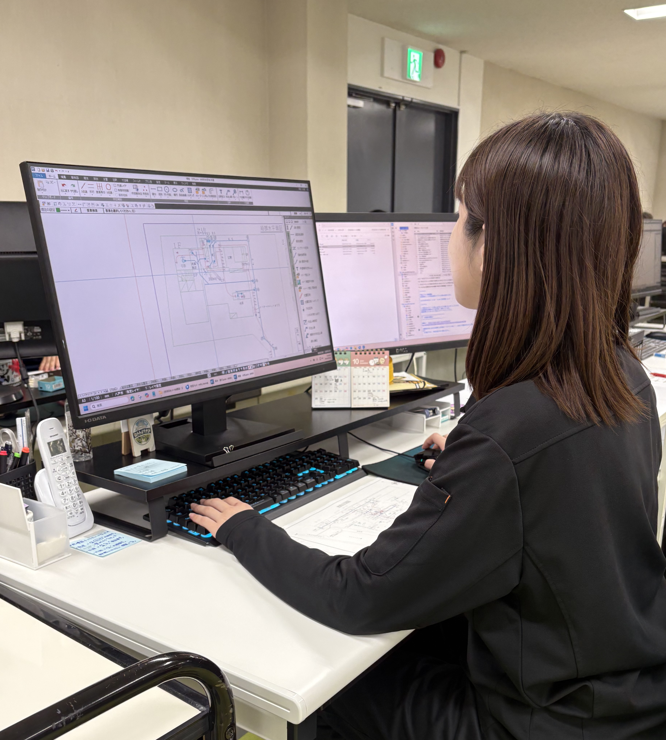 Q.仕事内容は？／A.給排水申請 図書の作成業務